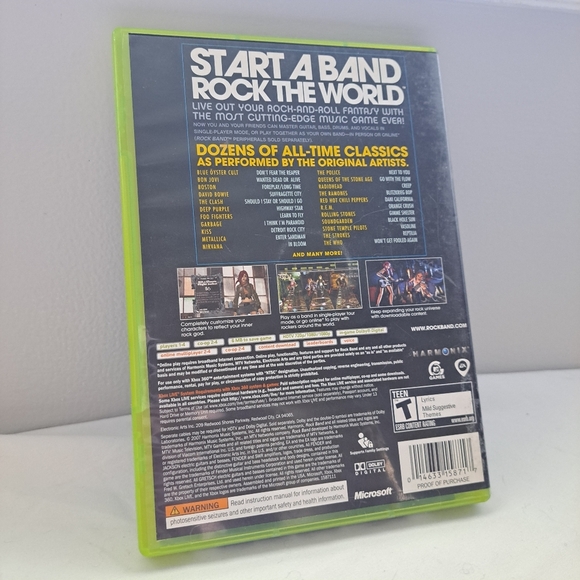 Rock Band Video Game Microsoft Xbox 360, 2007 With Manual Untested - Picture 3 of 9